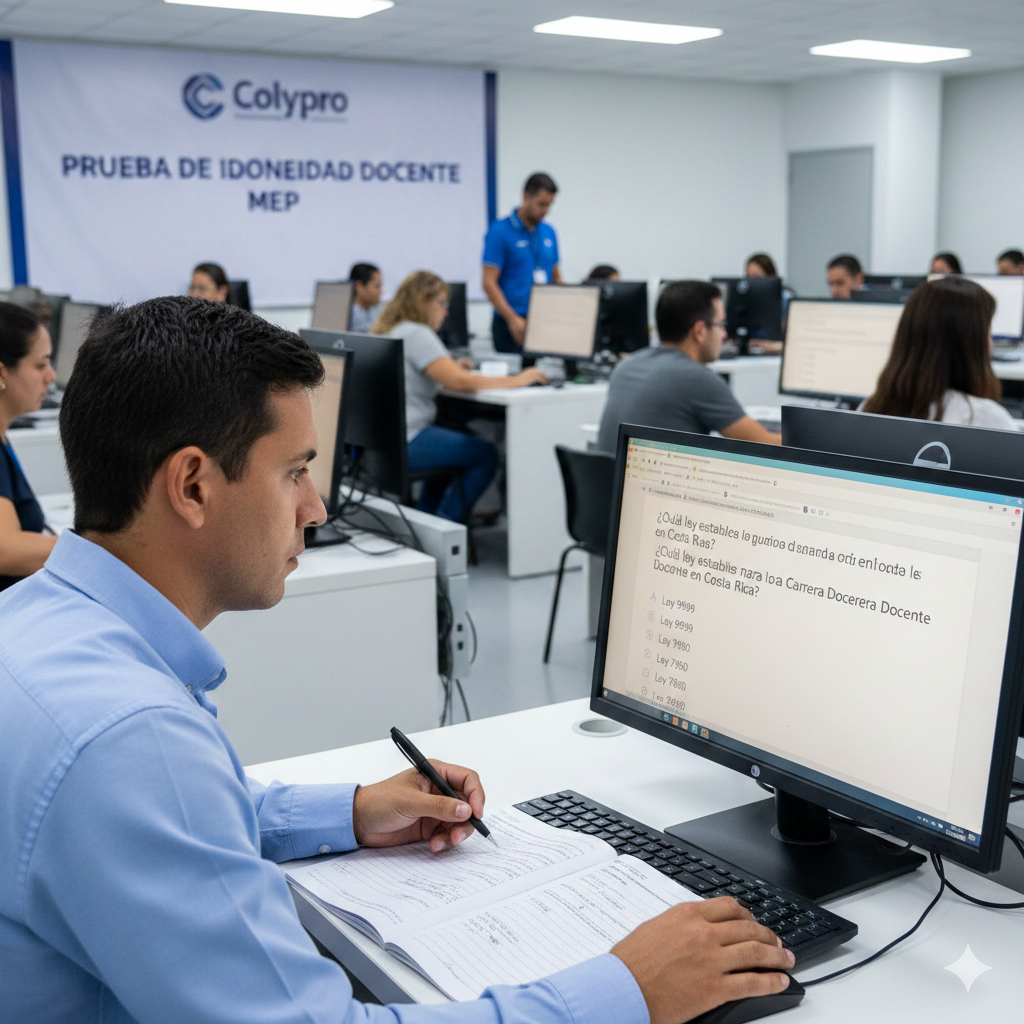 Docente mep preparandose para la prueba de idoneidad